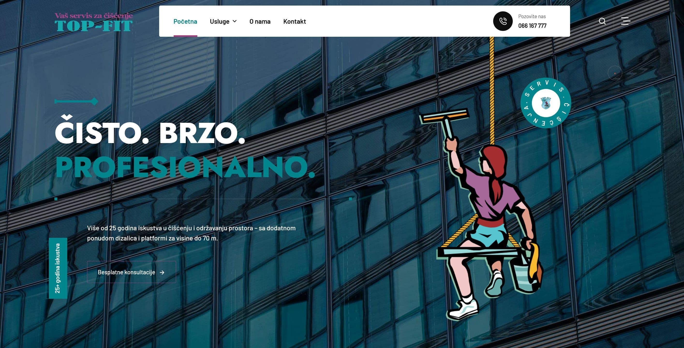Screenshot web stranice TOP-FIT d.o.o. Čelinac